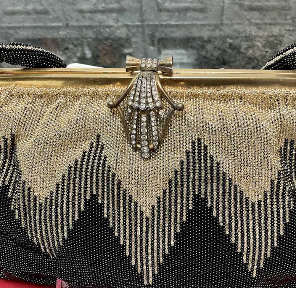 Vintage French Micro Beaded Purse with Deco Vibe … - image 6