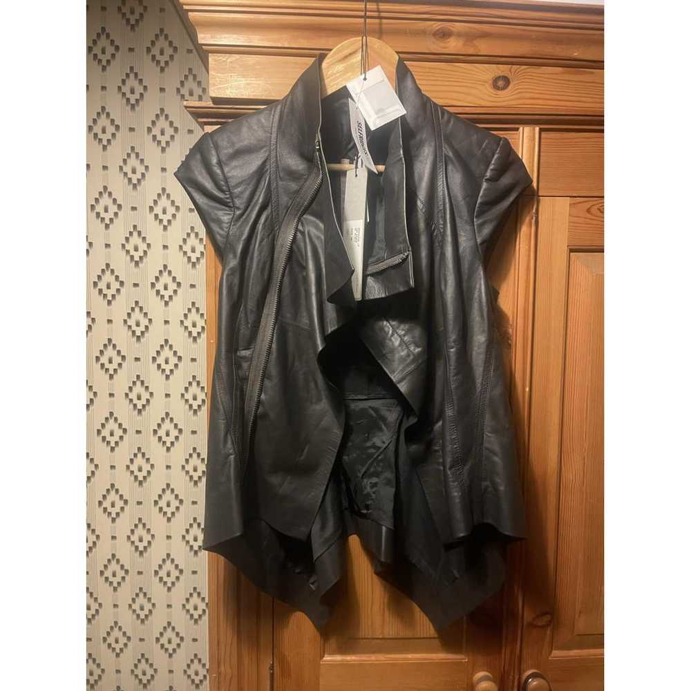 Rick Owens Leather biker jacket - image 8