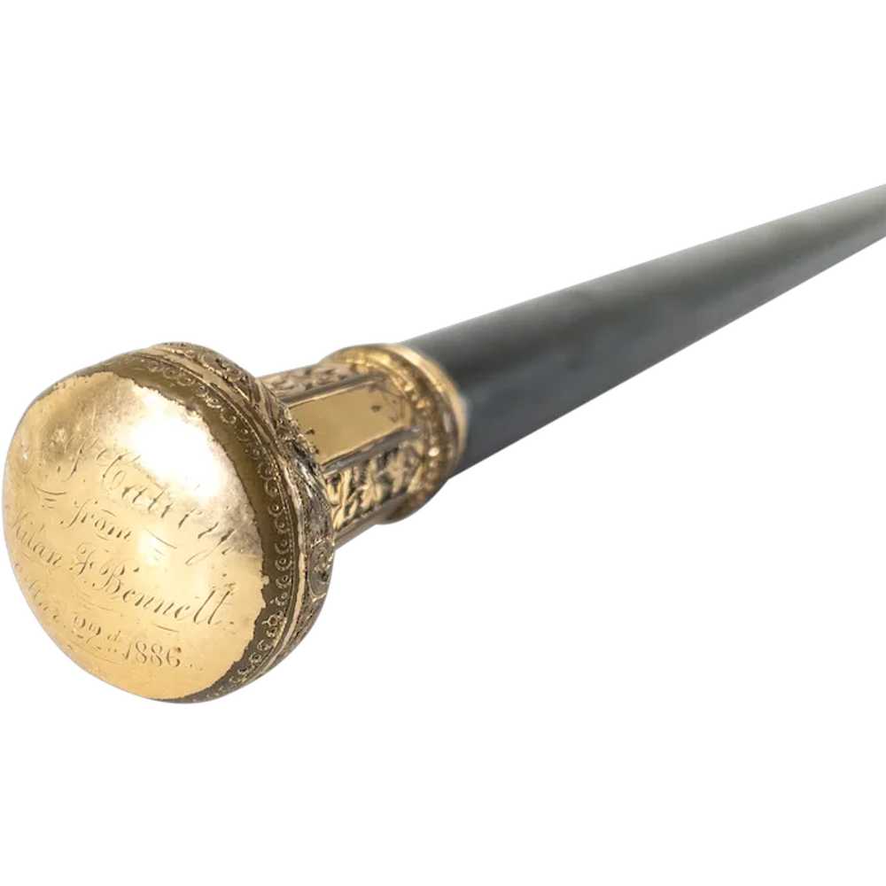 19th Century Victorian Gold Filled Cane or Walkin… - image 1