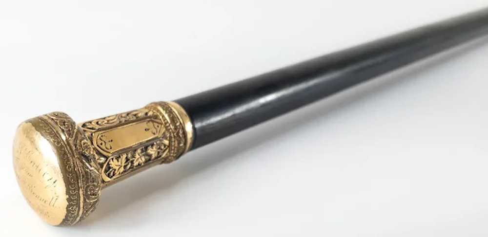 19th Century Victorian Gold Filled Cane or Walkin… - image 2