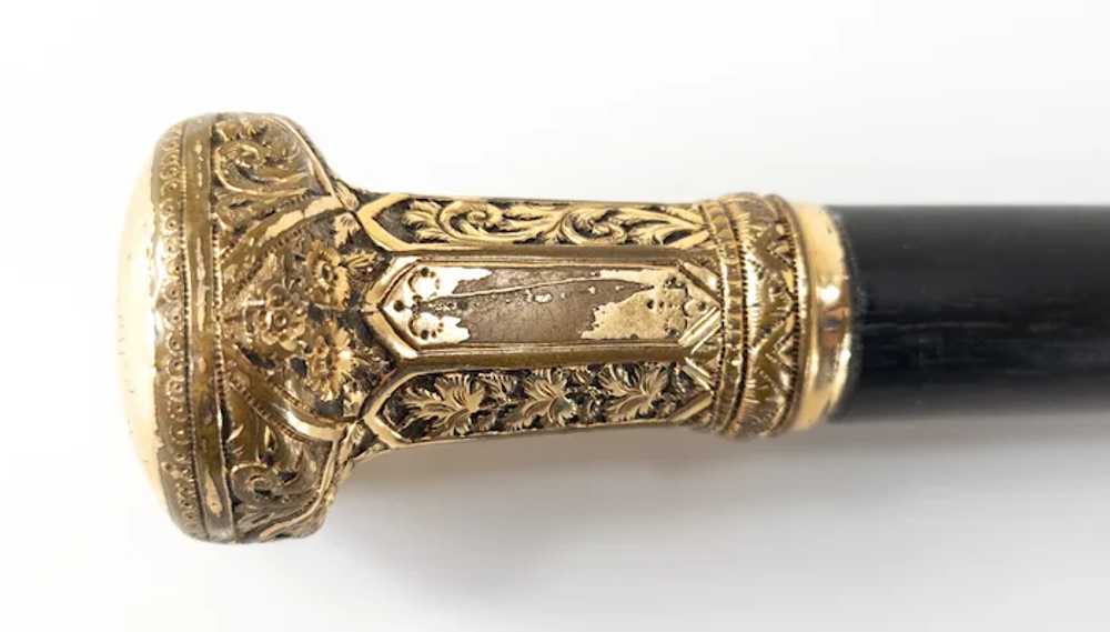 19th Century Victorian Gold Filled Cane or Walkin… - image 5