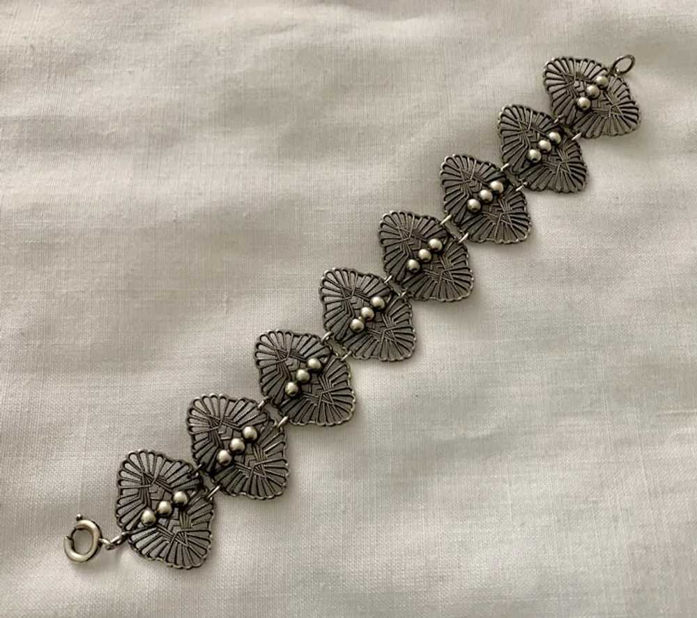 Sterling Silver Filigree Bracelet - Very Pretty - image 5