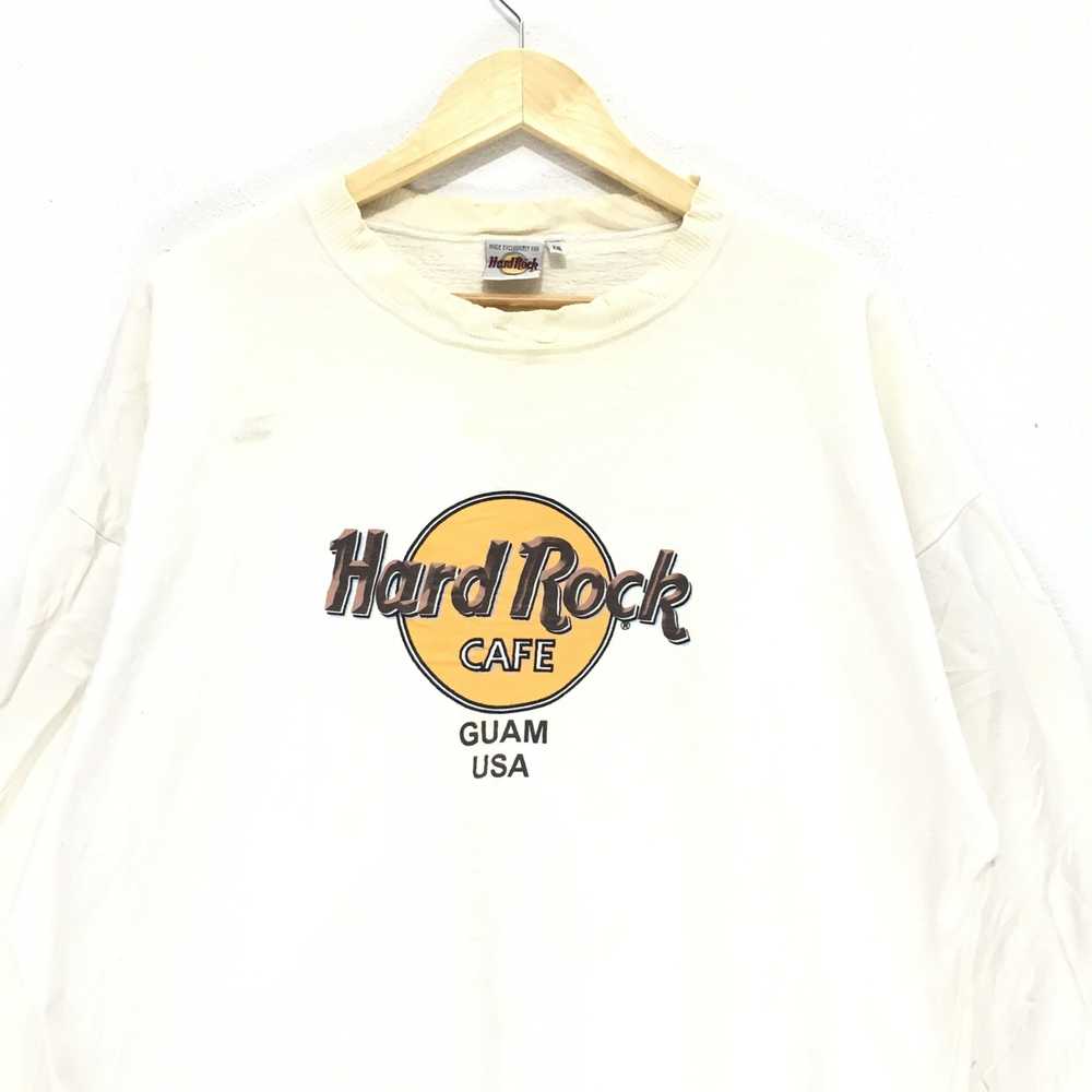 Hard Rock Cafe Vtg HARD ROCK Cafe Guam USA Wood P… - image 2