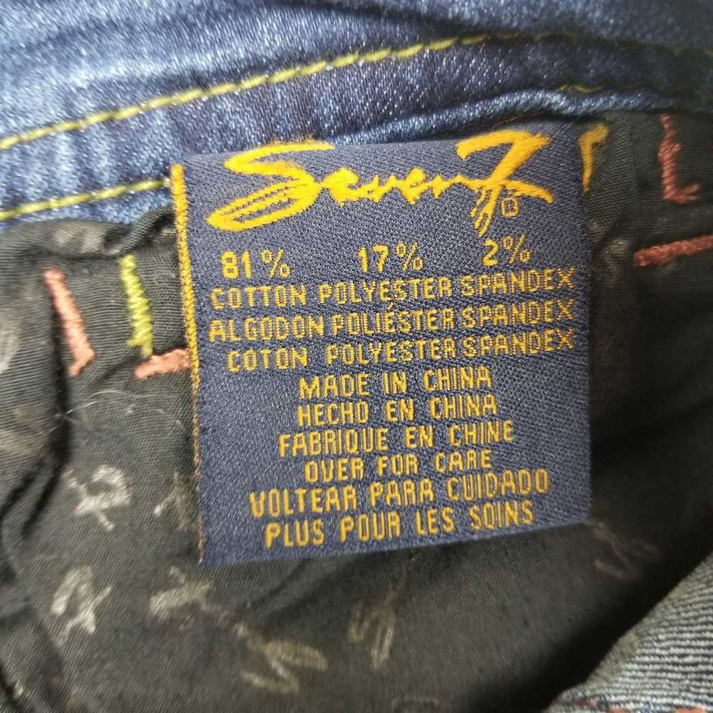 Seven 7 Seven 7 Cropped Denim Jeans Size 30 Dark … - image 11