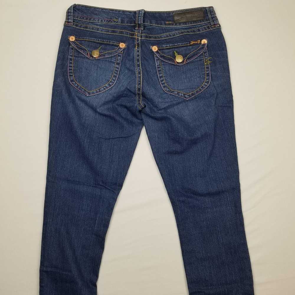 Seven 7 Seven 7 Cropped Denim Jeans Size 30 Dark … - image 2