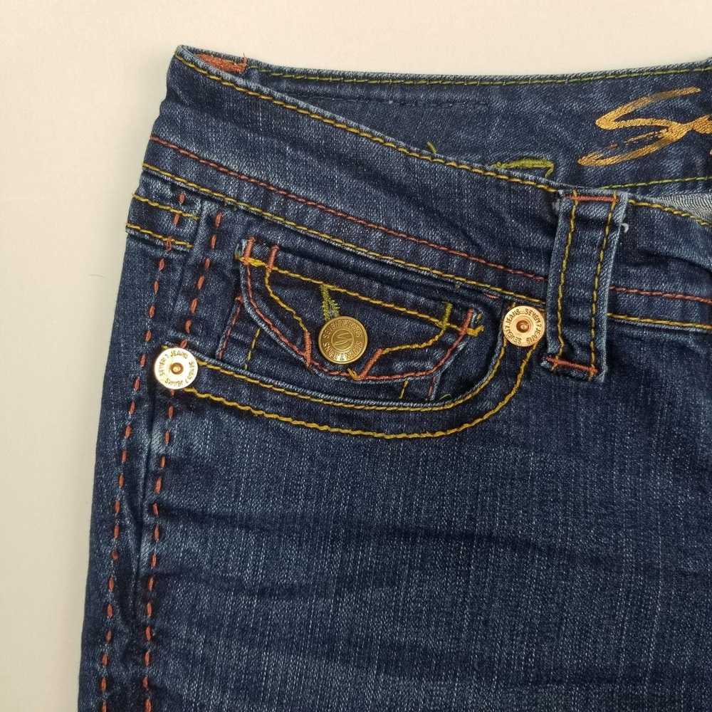 Seven 7 Seven 7 Cropped Denim Jeans Size 30 Dark … - image 5