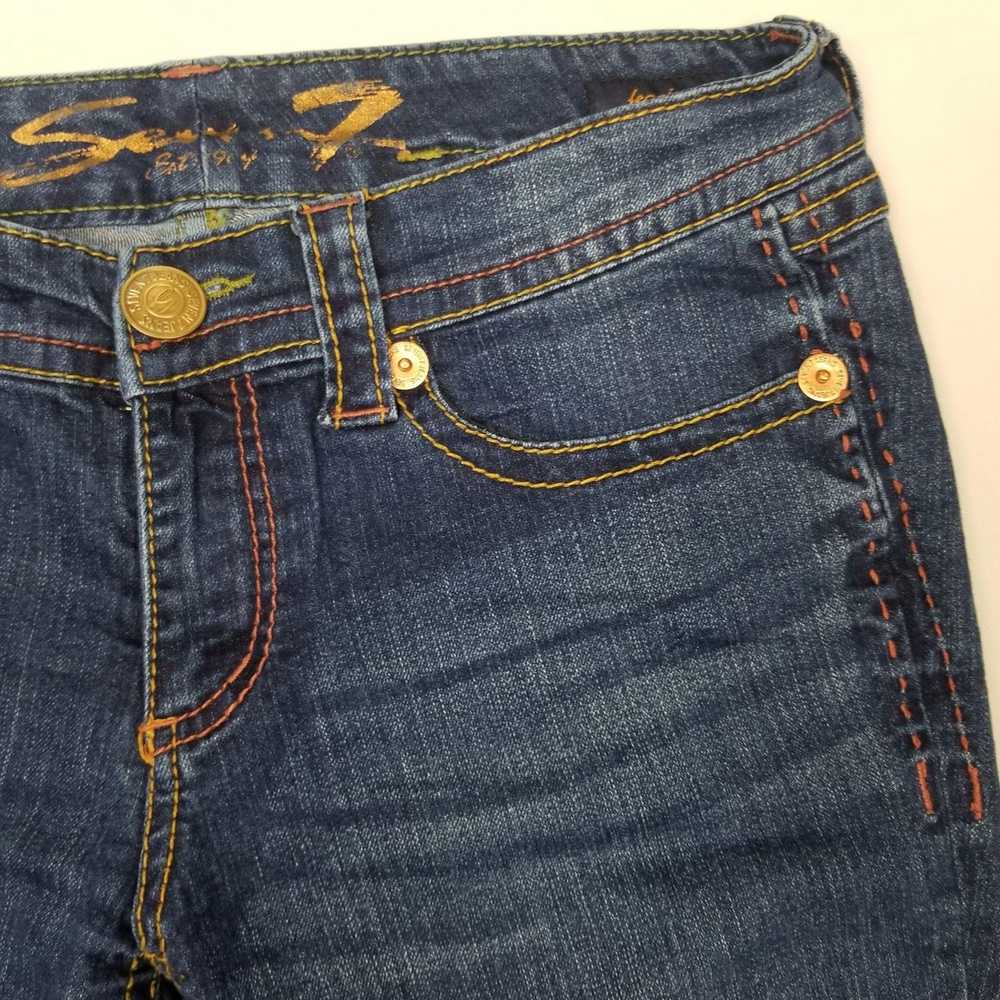 Seven 7 Seven 7 Cropped Denim Jeans Size 30 Dark … - image 6