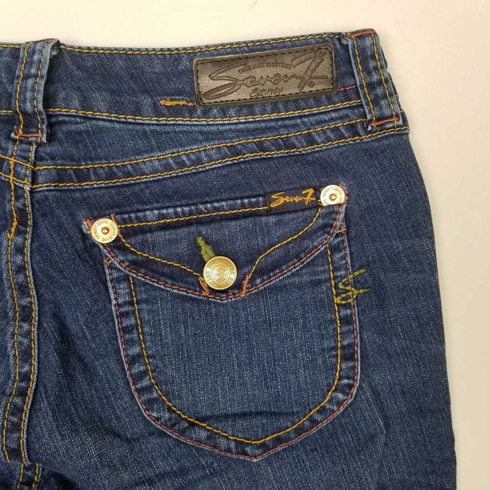 Seven 7 Seven 7 Cropped Denim Jeans Size 30 Dark … - image 9