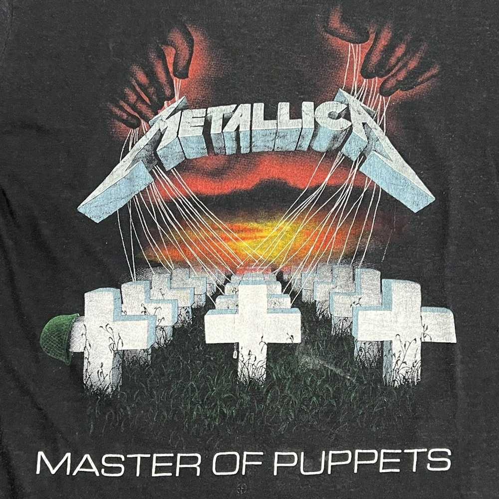 Metallica × Tour Tee × Vintage 1987 Metallica Mas… - image 3