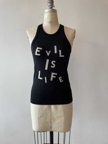 Acne Studios Acne Studios jersey tank with "evil i