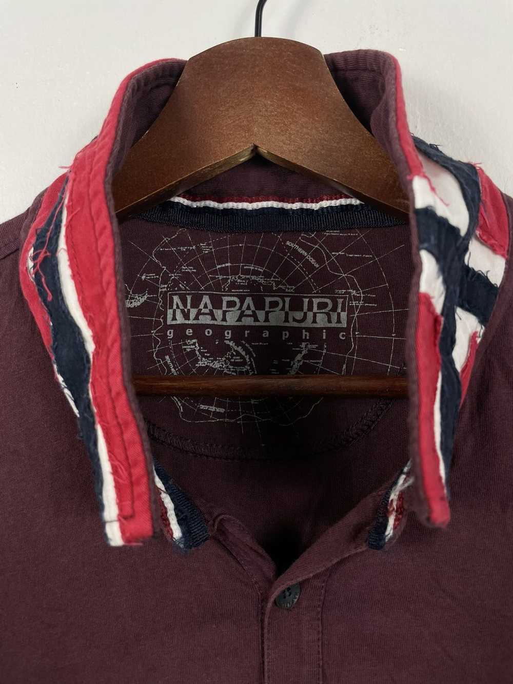 Napapijri Napapijri Geographic Maroon L/S Shirts - image 4