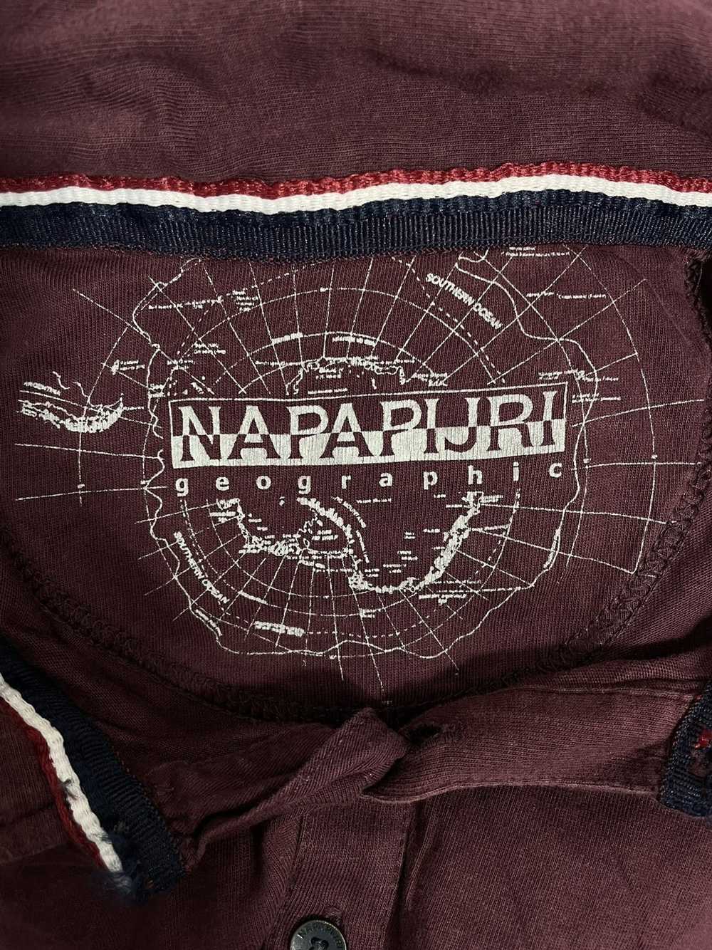 Napapijri Napapijri Geographic Maroon L/S Shirts - image 9