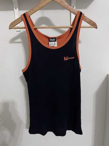 Dolce & Gabbana D&G Orange Black Tank Top - image 1