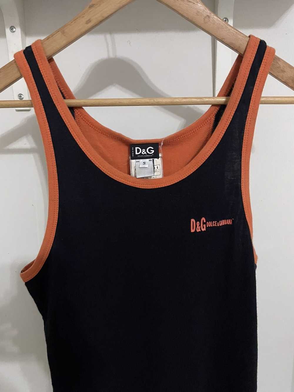 Dolce & Gabbana D&G Orange Black Tank Top - image 2