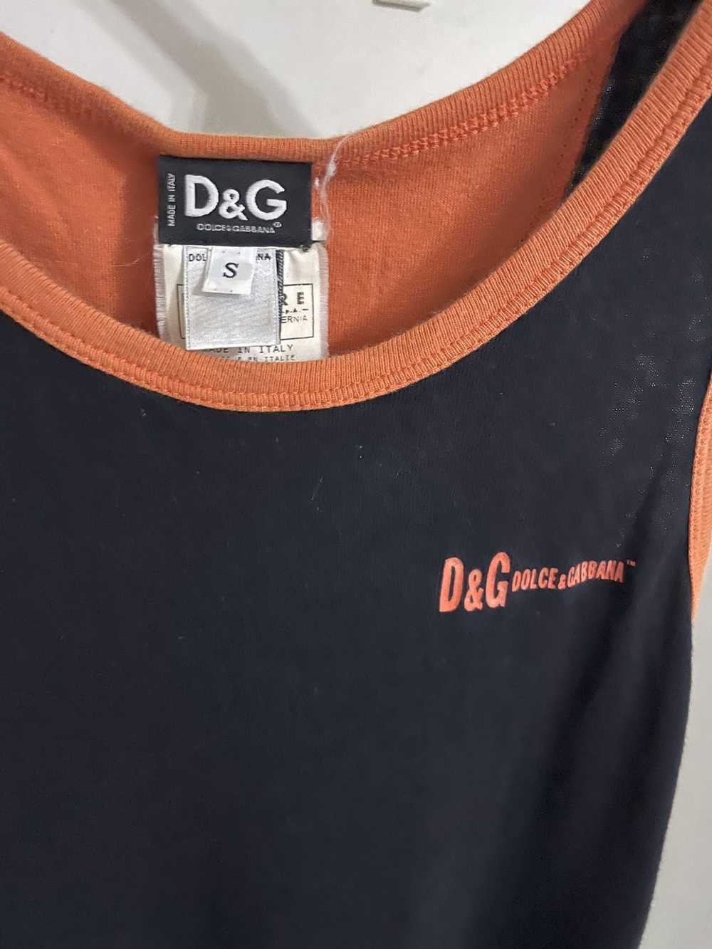 Dolce & Gabbana D&G Orange Black Tank Top - image 3