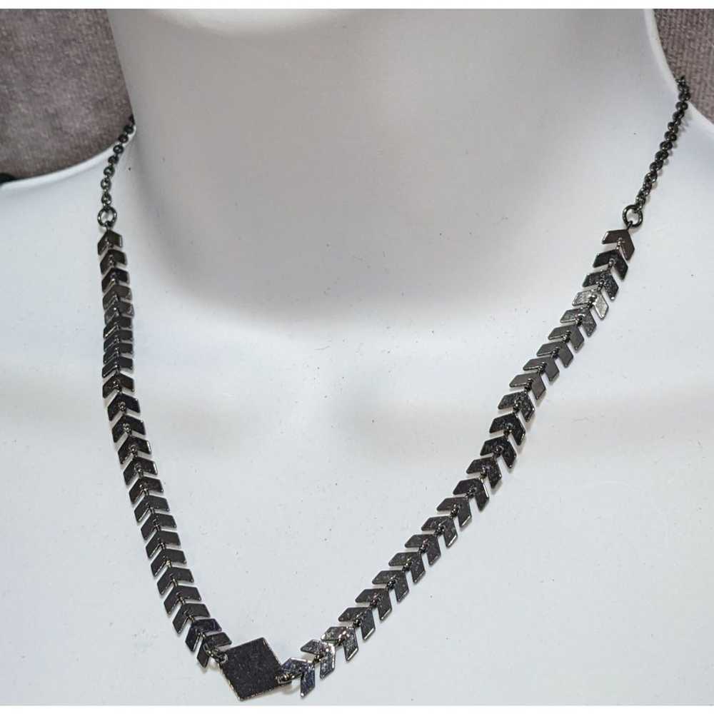 Other Charming Charlie Silver Chevron Necklace - image 2