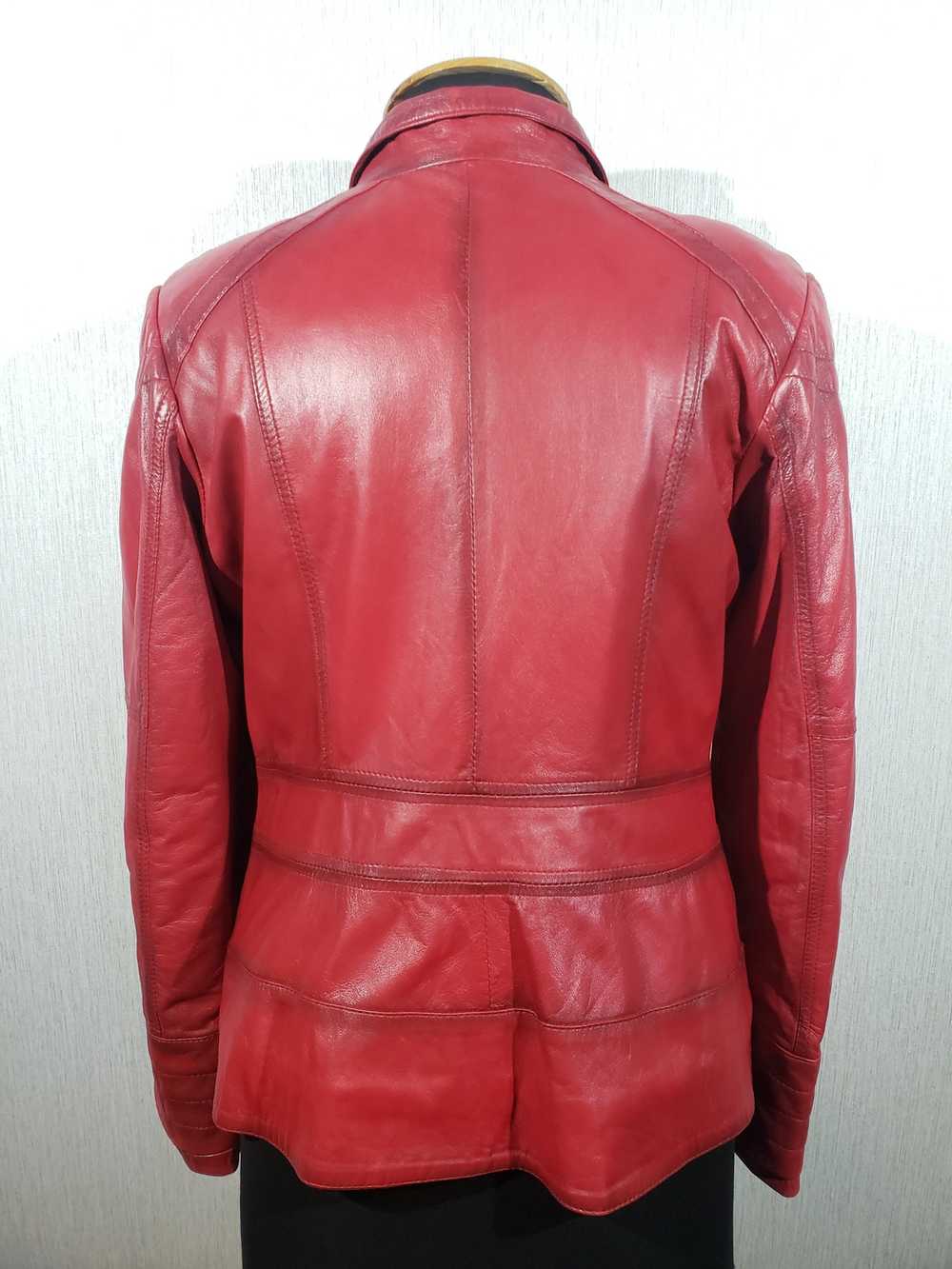 Designer × Rare Stylish red leather women's jacke… - image 4