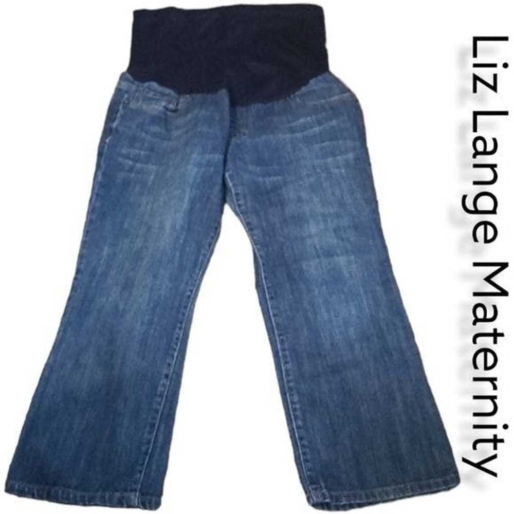 Other Liz Lange Maternity Size 4 Jean Capris Pants - image 1