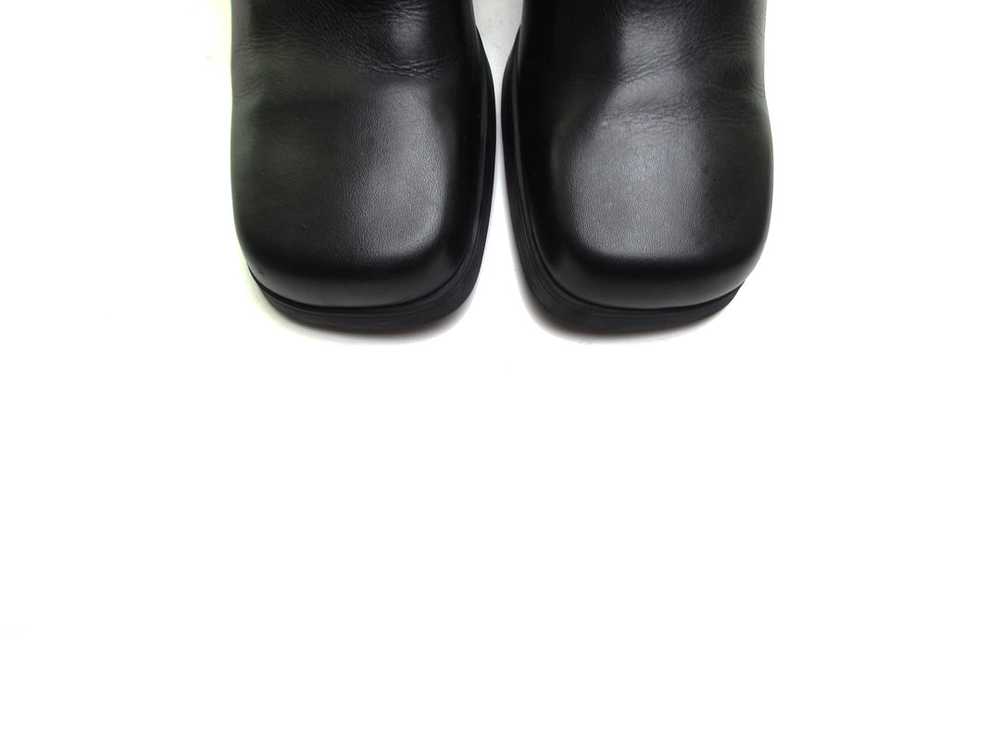 TOMMY HILFIGER 90s black leather square toe boots… - image 6