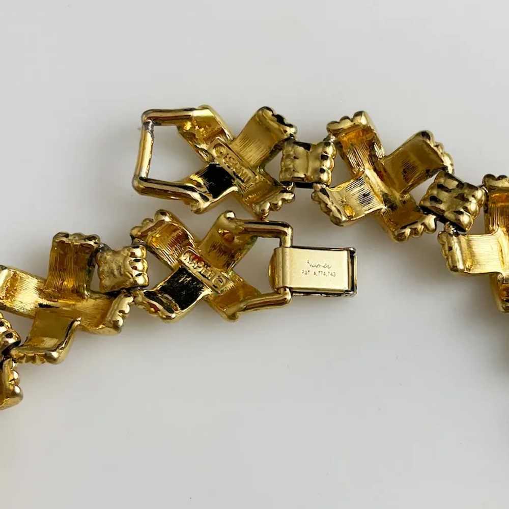 Napier Gold Chain X's Necklace Vintage - image 6