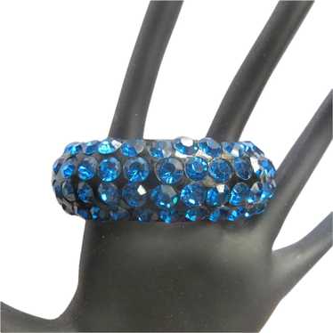 Thermoplastic Bracelet, Rhinestones, Hinged Clampe