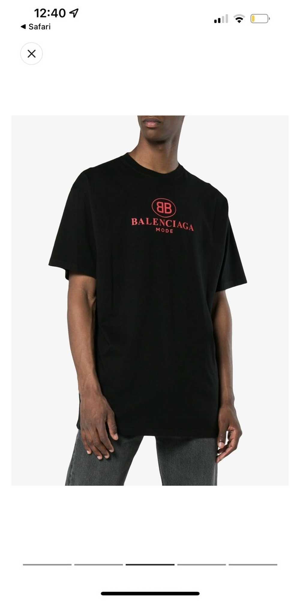 Balenciaga BALENCIAGA BB MODE RED T-SHIRT - image 1