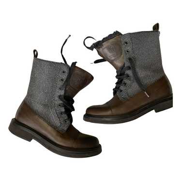 Brunello Cucinelli Leather lace up boots - image 1
