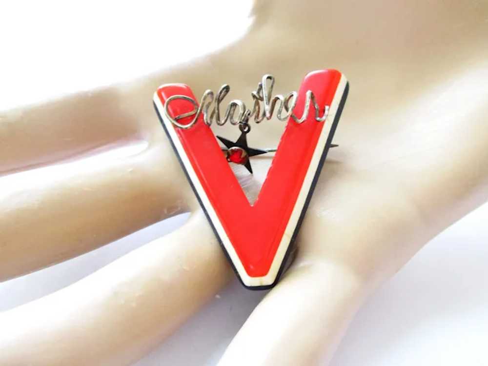 WWII Sweetheart Victory Pin V for Victory Brooch … - image 2