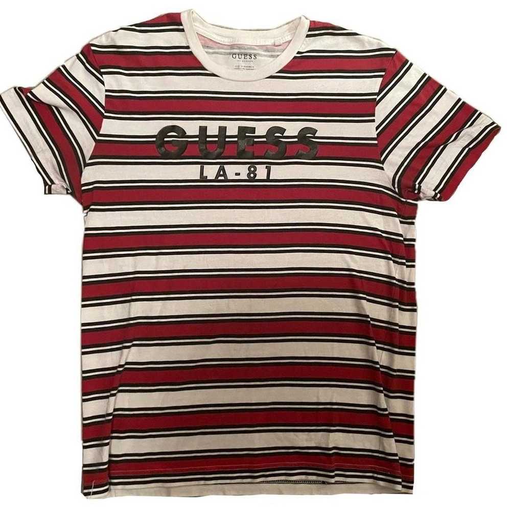 Guess Guess Red and White Striped Shirt - image 1