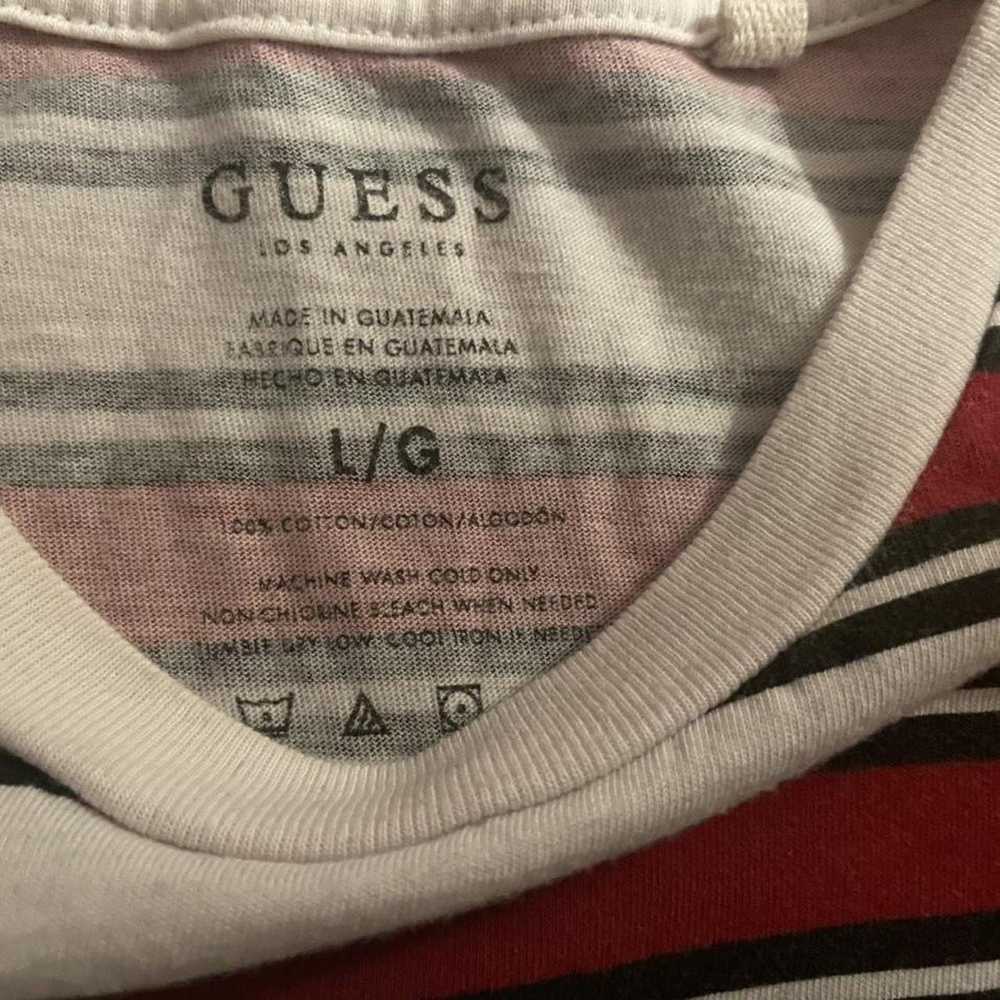 Guess Guess Red and White Striped Shirt - image 3