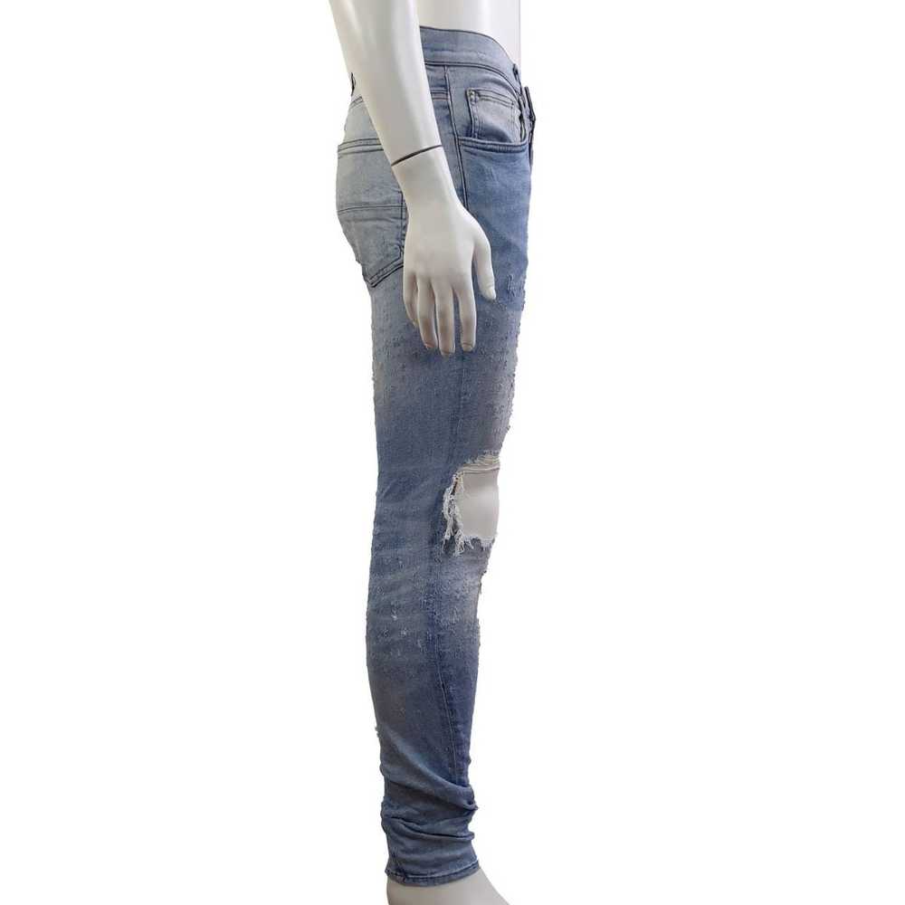 Amiri Grey Distressed Denim Skinny Jeans M Waist 31 Amiri