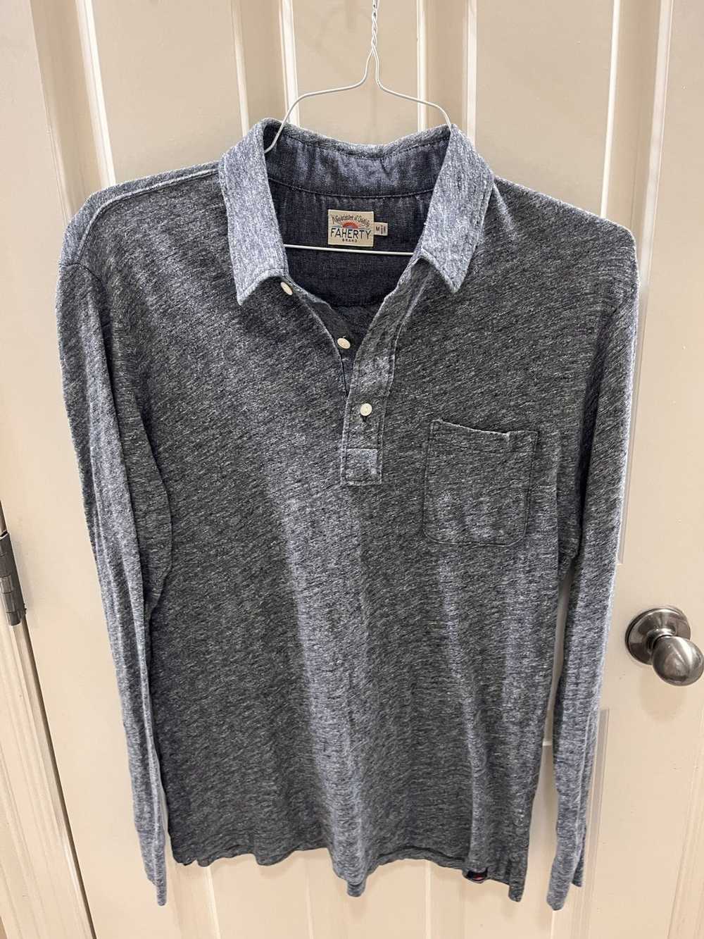 Faherty Faherty Long Sleeve Polo - image 1