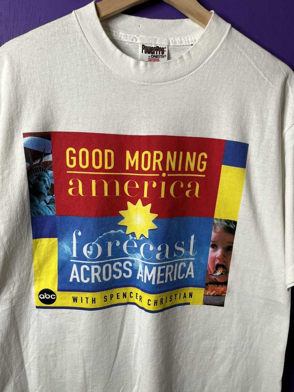 Made In Usa × Vintage Vintage 90s Good morning Am… - image 3