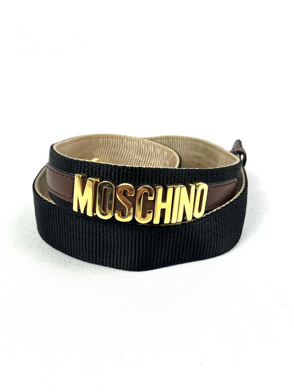 Moschino MOSCHINO Luxury Belts Black/Beige Italy … - image 1