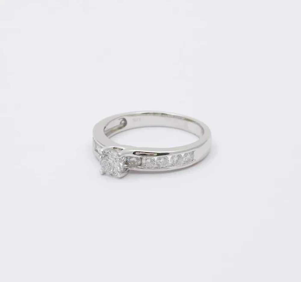 Vintage Diamonds 14K White Gold Wedding Ring - image 2