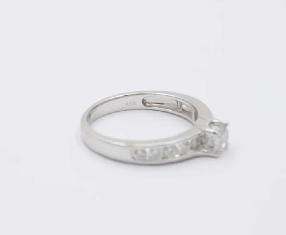 Vintage Diamonds 14K White Gold Wedding Ring - image 4