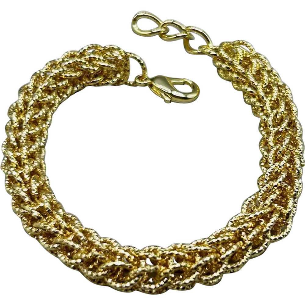 Wheat Chain Bracelet Gold Tone Quality Chain Link… - image 1