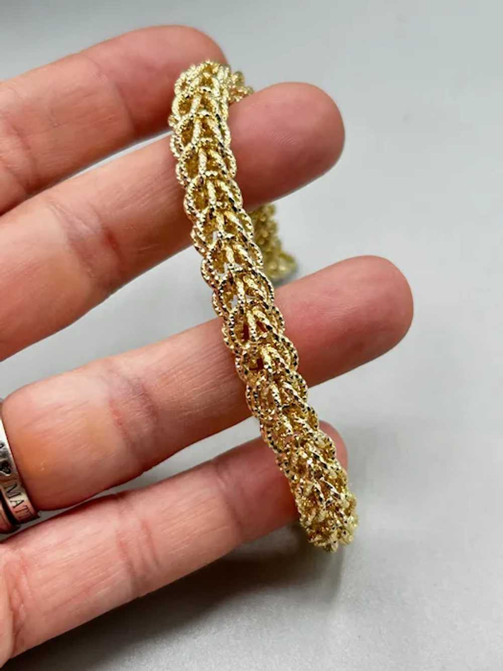 Wheat Chain Bracelet Gold Tone Quality Chain Link… - image 4