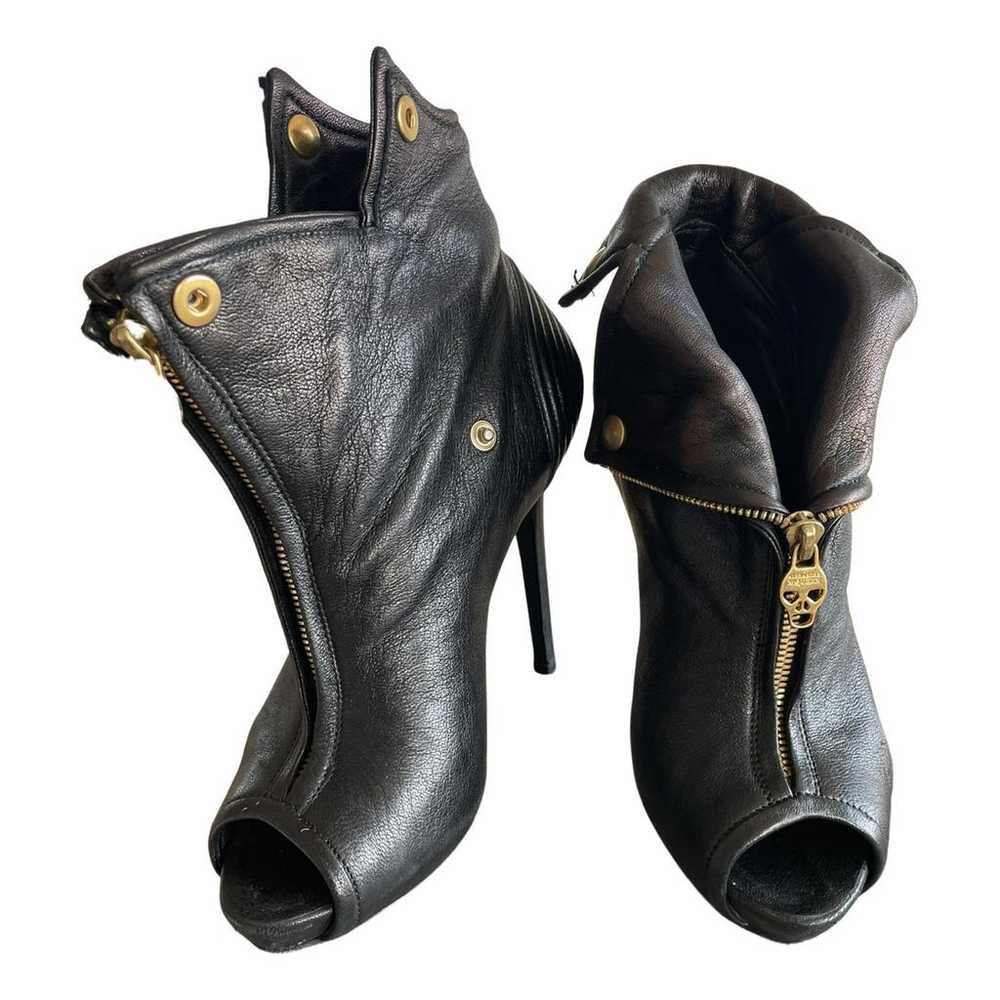 Alexander McQueen Leather open toe boots - image 1