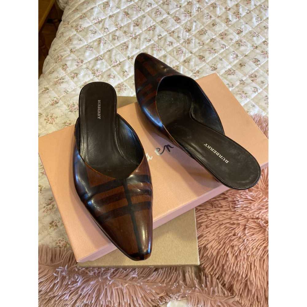 Burberry Leather mules - image 6