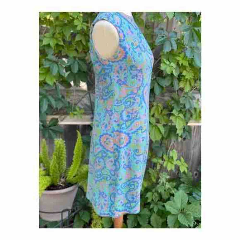 50s 60s Mod Dress Psychedelic Paisley A Line - image 4
