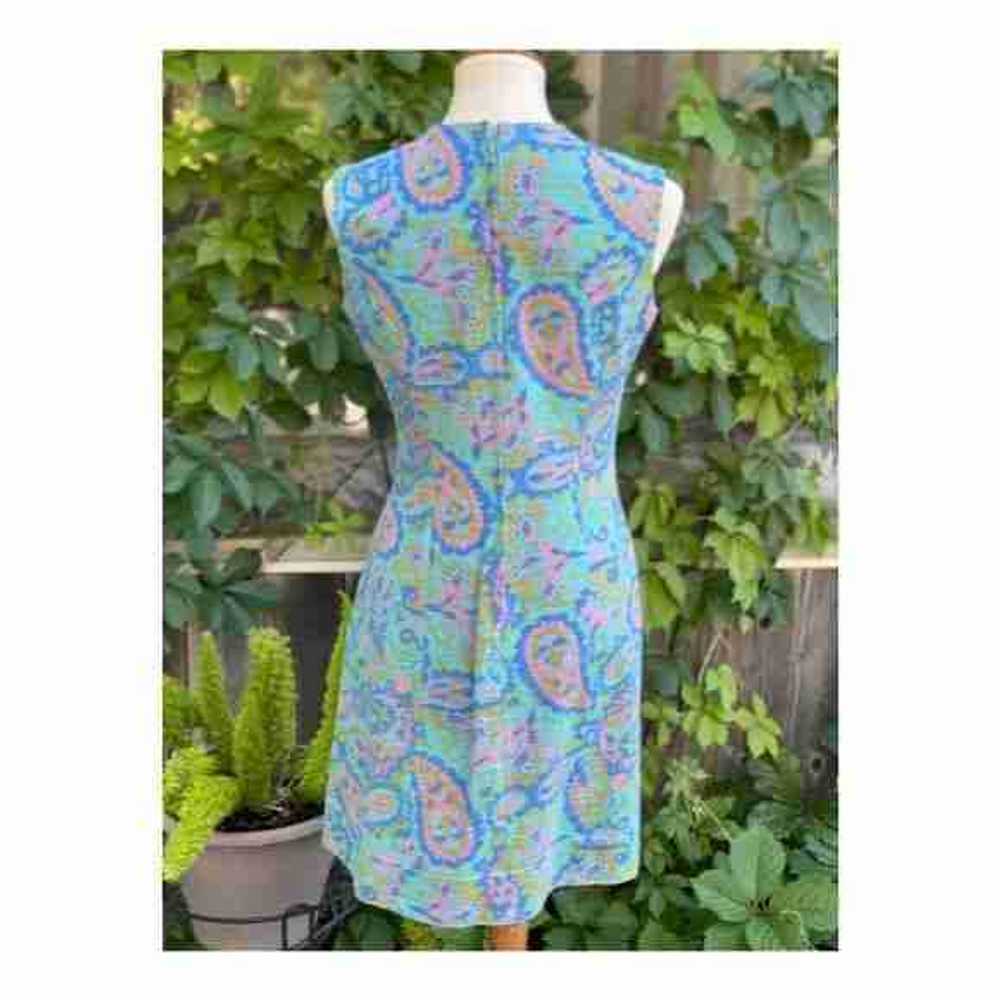 50s 60s Mod Dress Psychedelic Paisley A Line - image 6