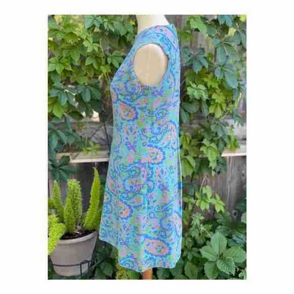 50s 60s Mod Dress Psychedelic Paisley A Line - image 7