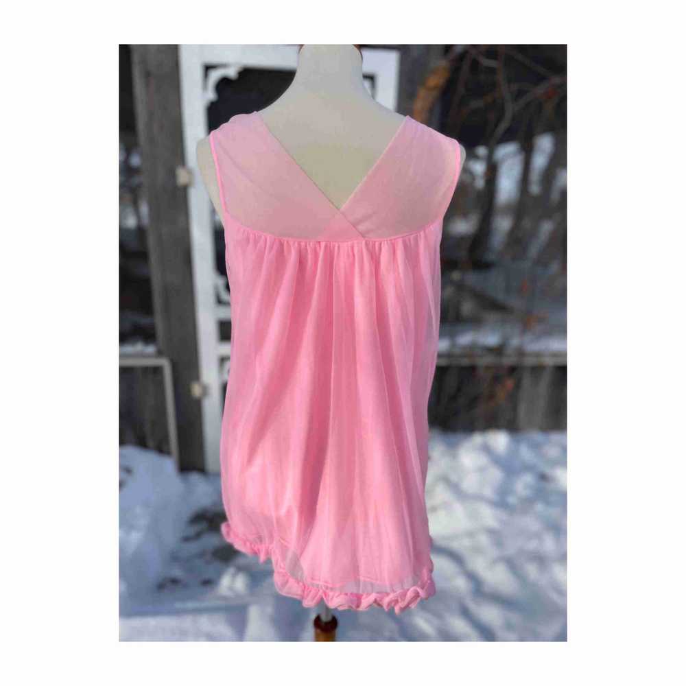 50s Vintage Canadian Made Pink Babydoll Night Gow… - image 5