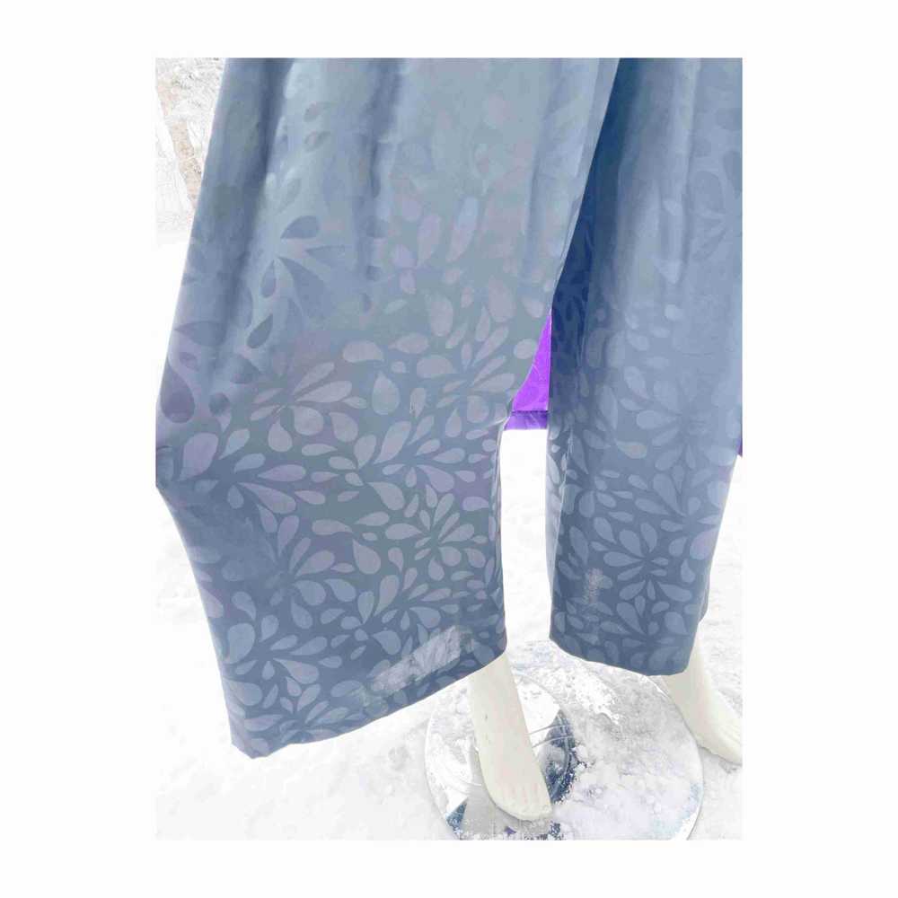 80s Diamond Tea Satin Loungewear Set Kimono Sleev… - image 10