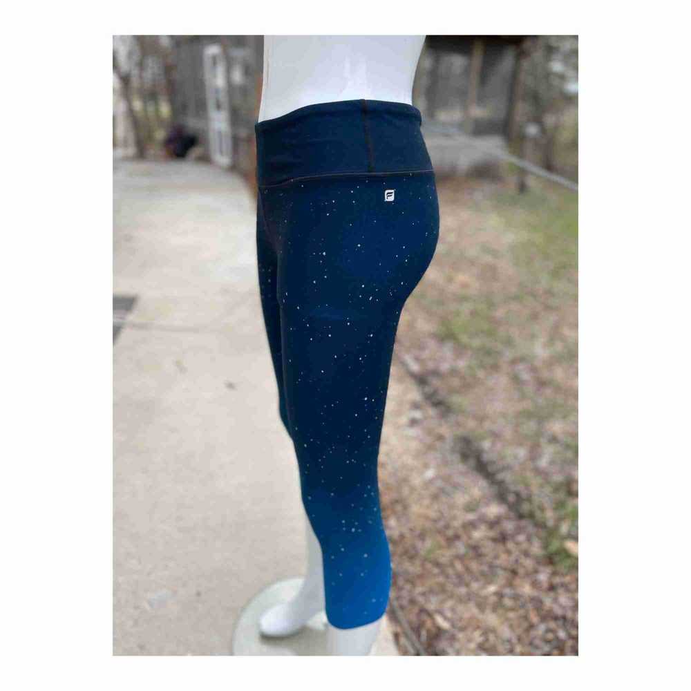 Fabletics Crop Leggings Ombre Starry Night Blue A… - image 2
