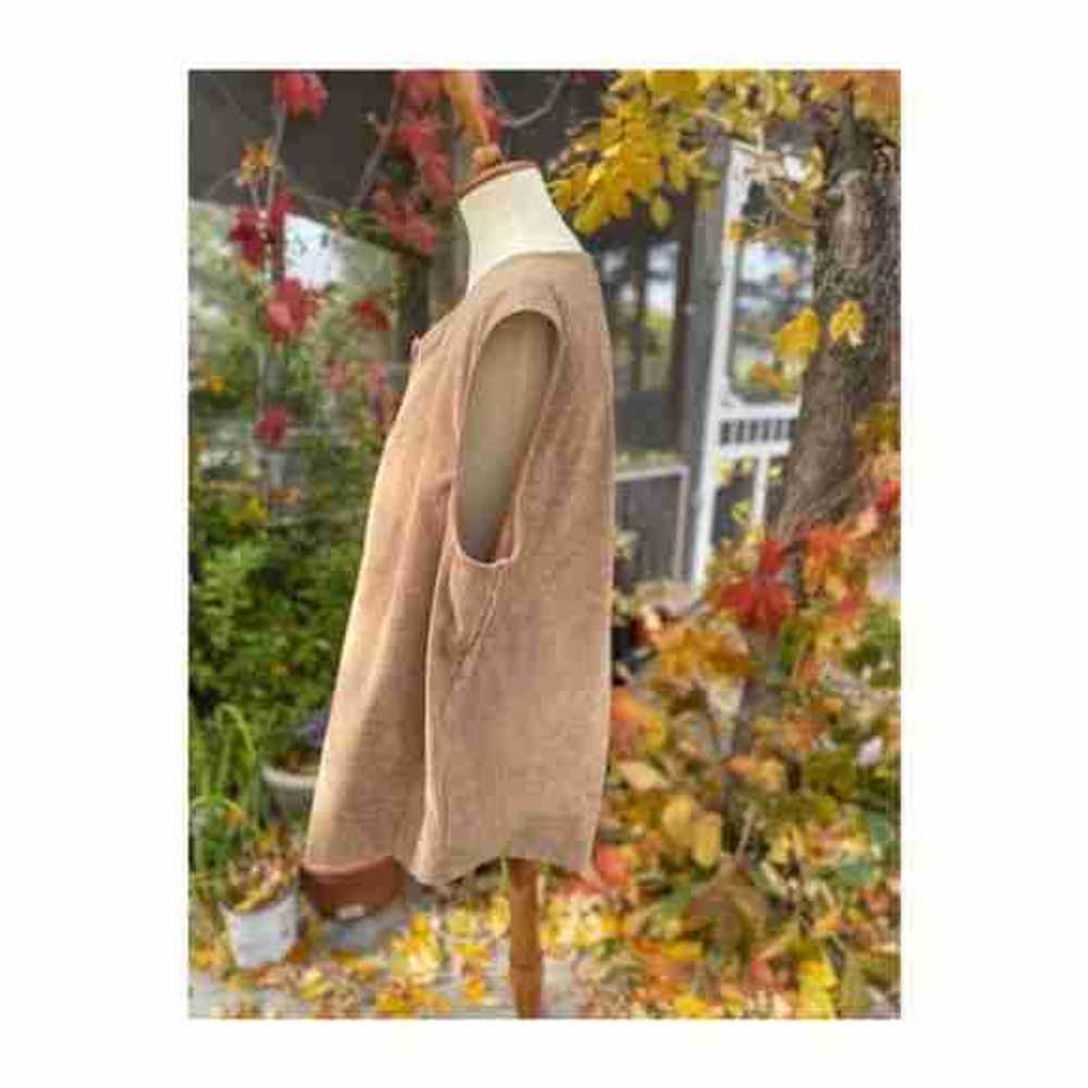 Vintage 90s Penman’s Microsuede Zip Up Vest Tan N… - image 2