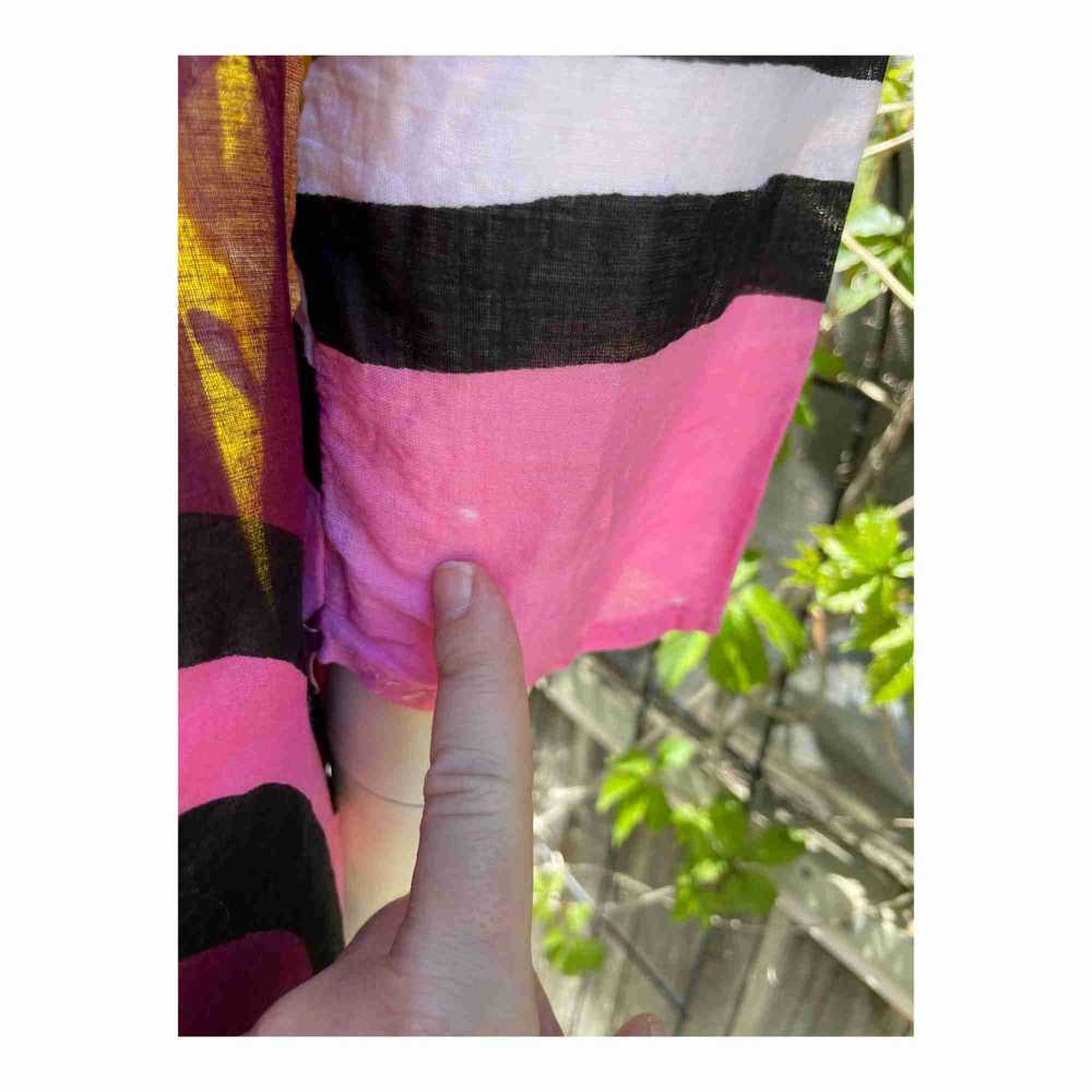 Vintage Sheer Funky Tunic Dress Floral Color Bloc… - image 6