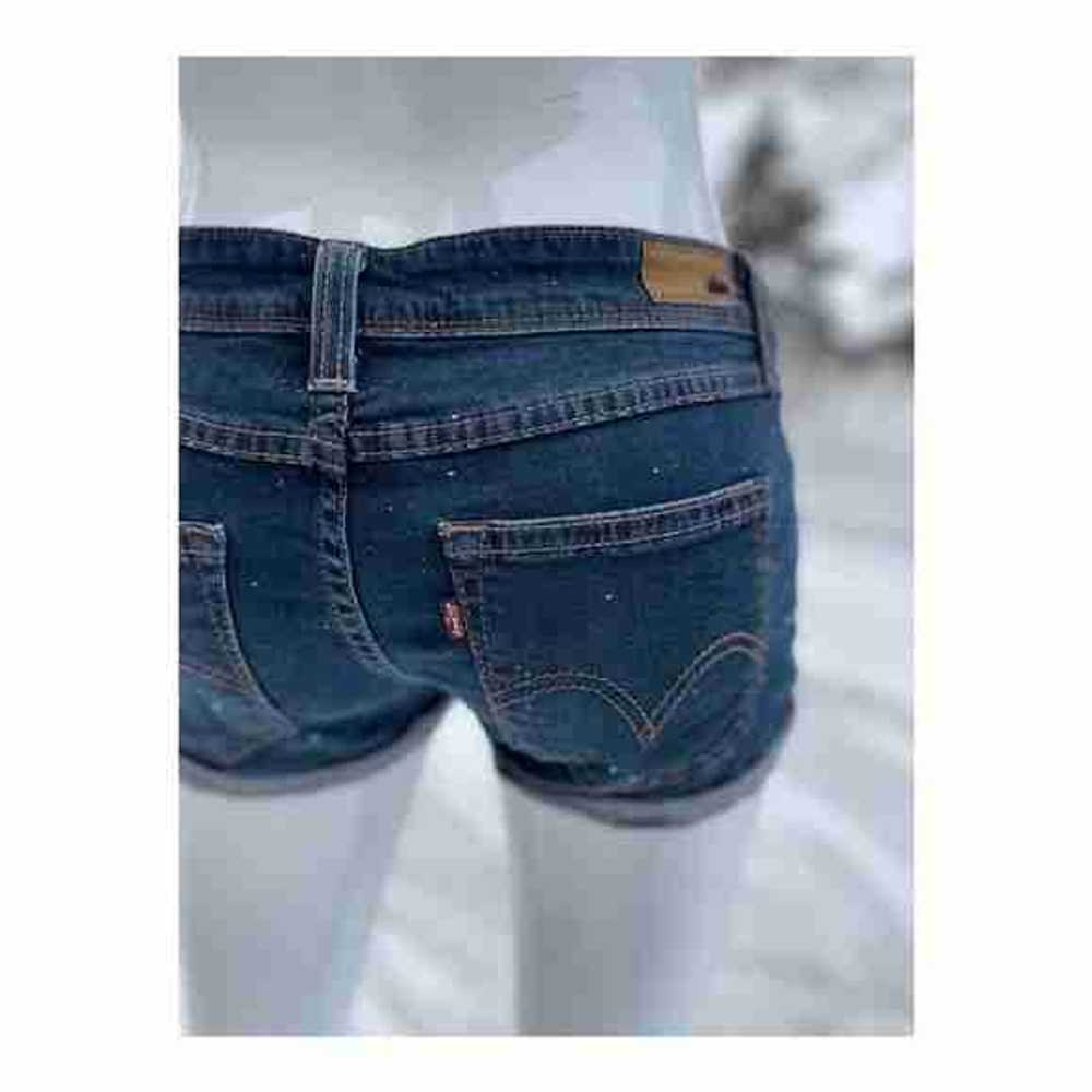 Levi’s Denim Short Shorts Low Rise Dark Wash Stre… - image 6