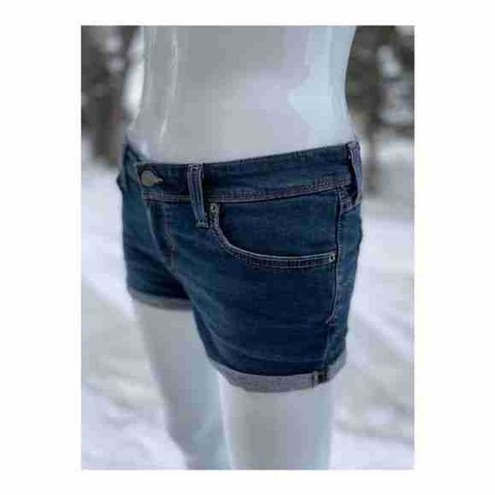 Levi’s Denim Short Shorts Low Rise Dark Wash Stre… - image 7